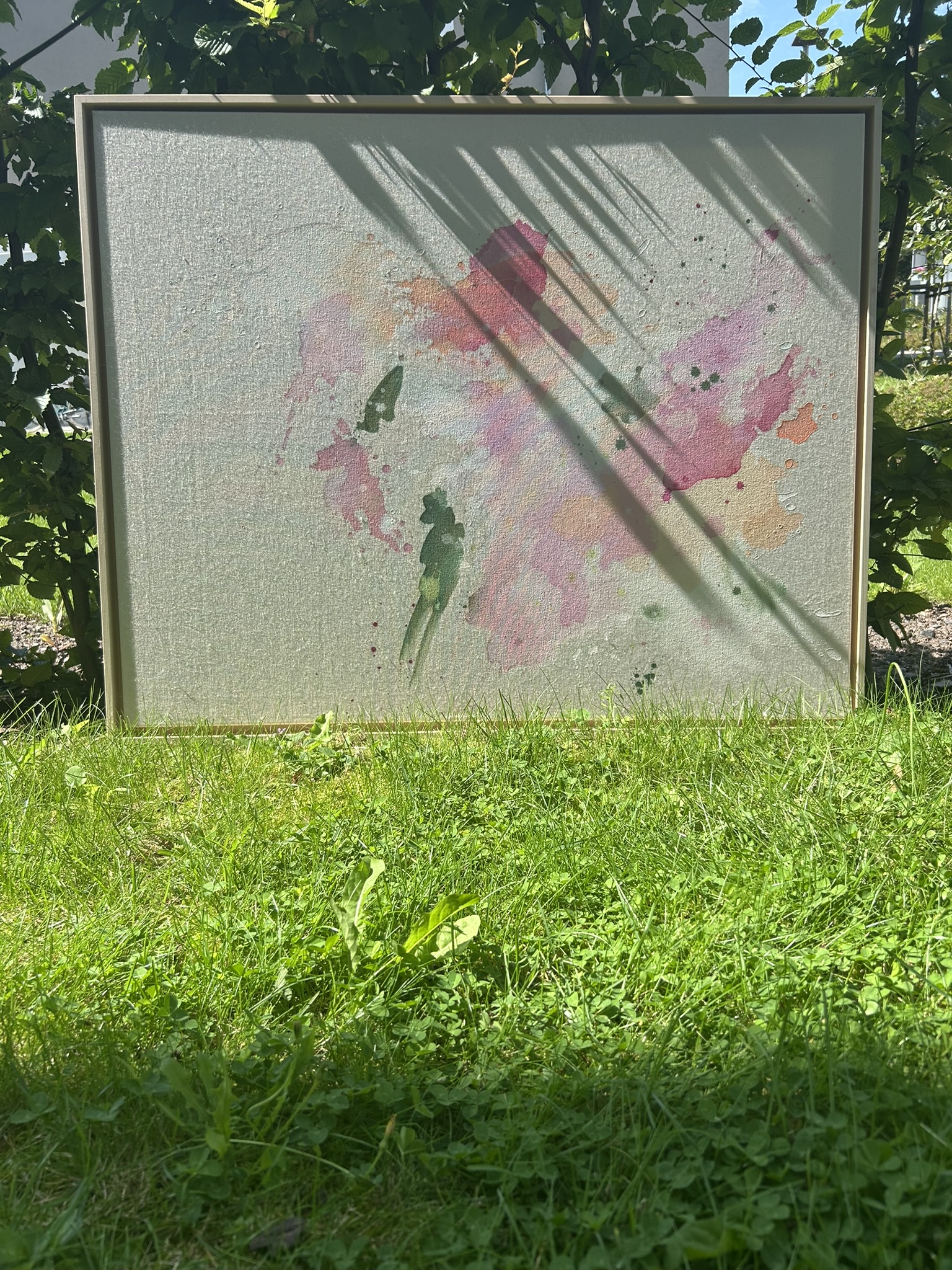 Zerbrechlichkeit, 2025, Acryl auf roher Baumwollleinwand, Ansicht 4
